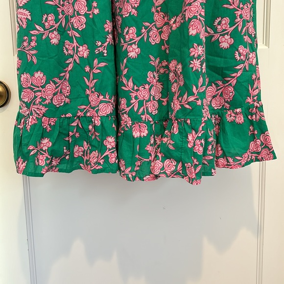NWOT Reimagined by J Crew J Crew Factory smocked green & pink floral midi dress - Picture 6 of 16